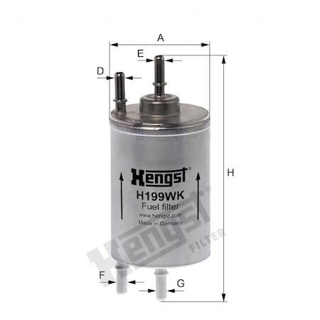 Hengst Fuel Filter, H199Wk H199WK
